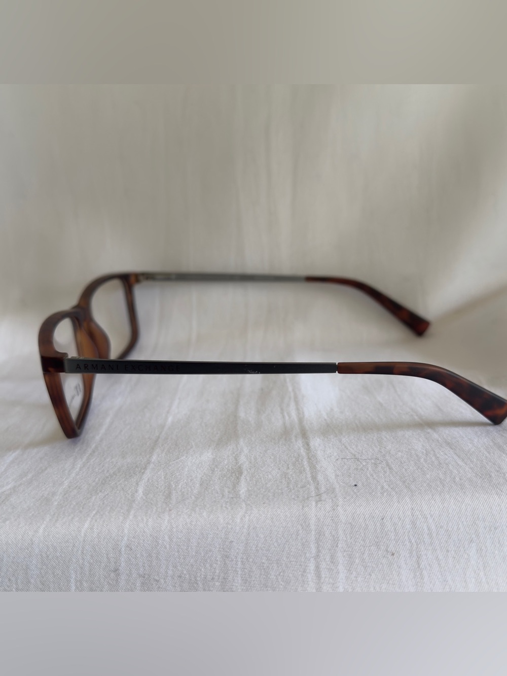 Armani Exchange Brown Tortoiseshell Rectangular Eyeglass Frames 55-16-140 - Picture 4 of 7